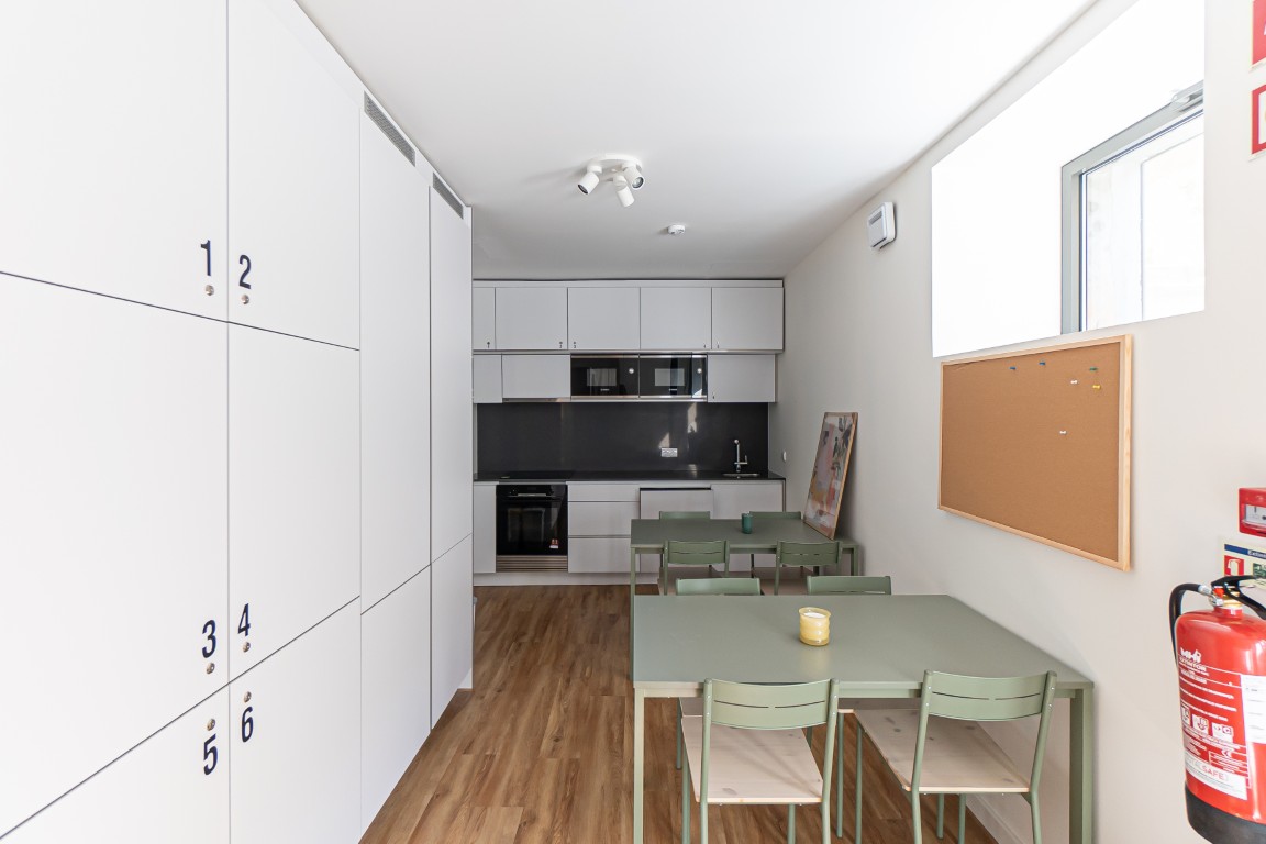 Shared kitchen and dining area